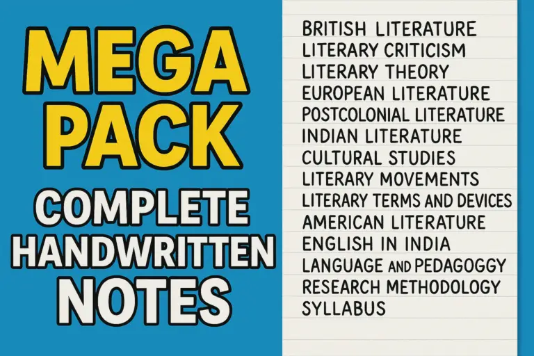 📚 Mega Literature Master Pack – Complete Handwritten Notes Bundle by Pooja Singh
