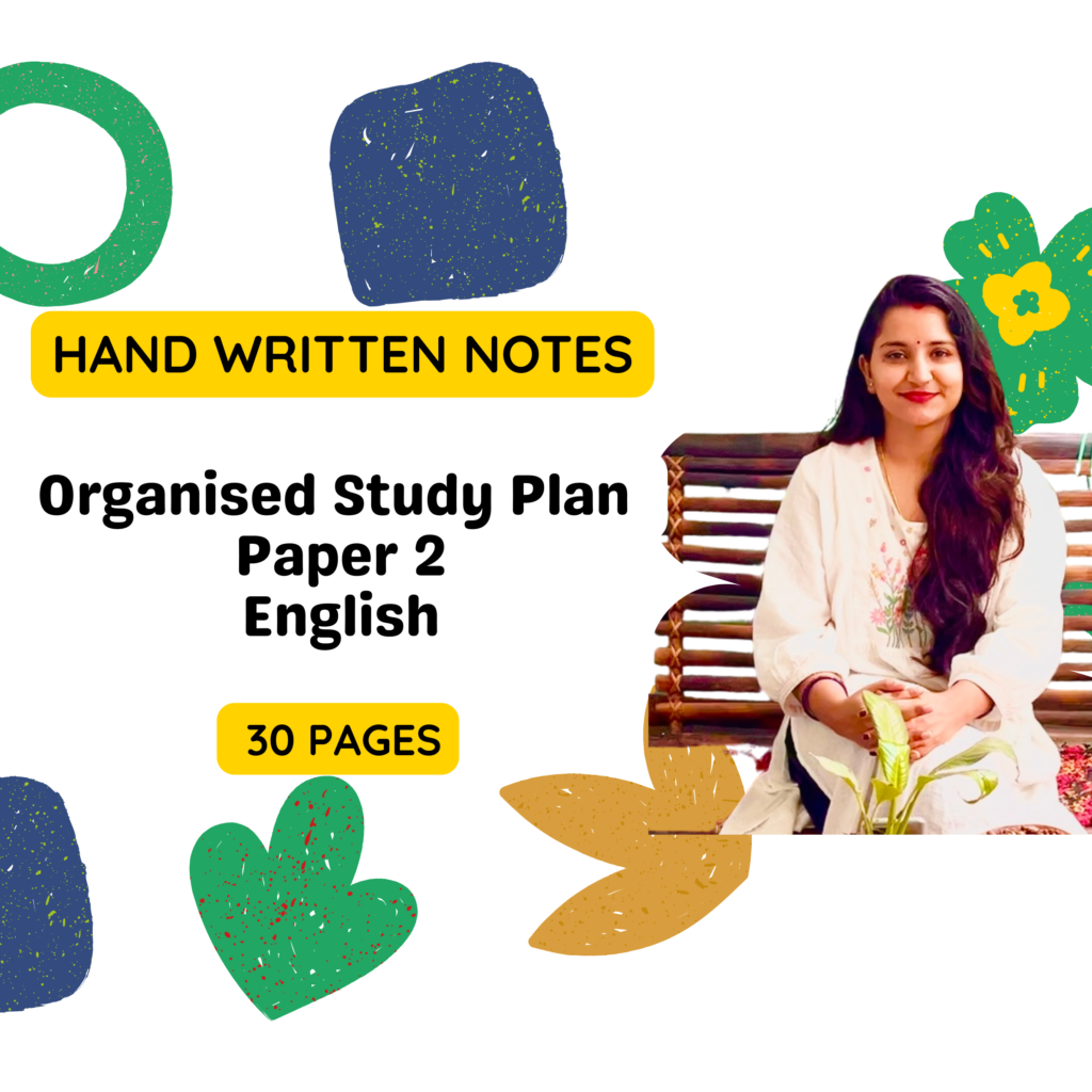 Organised Study Plan - Paper 2 Syllabus