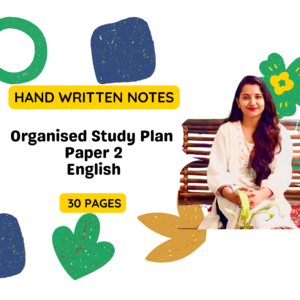 Organised Study Plan - Paper 2 Syllabus